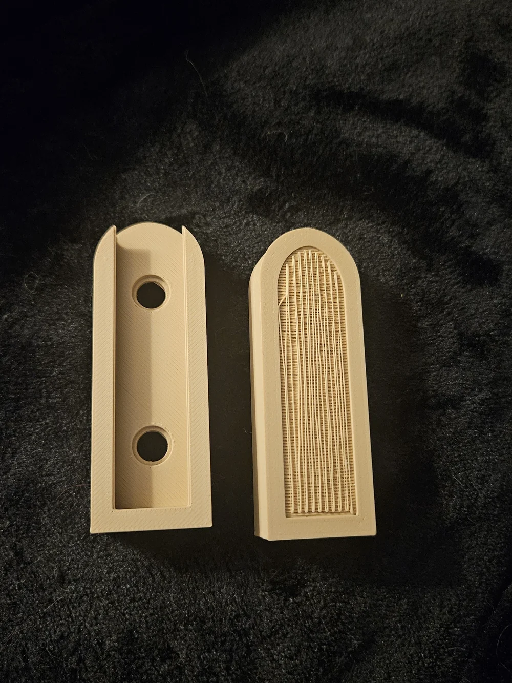 Decorative Tan 3d Printed Planter with Embossed Pattern